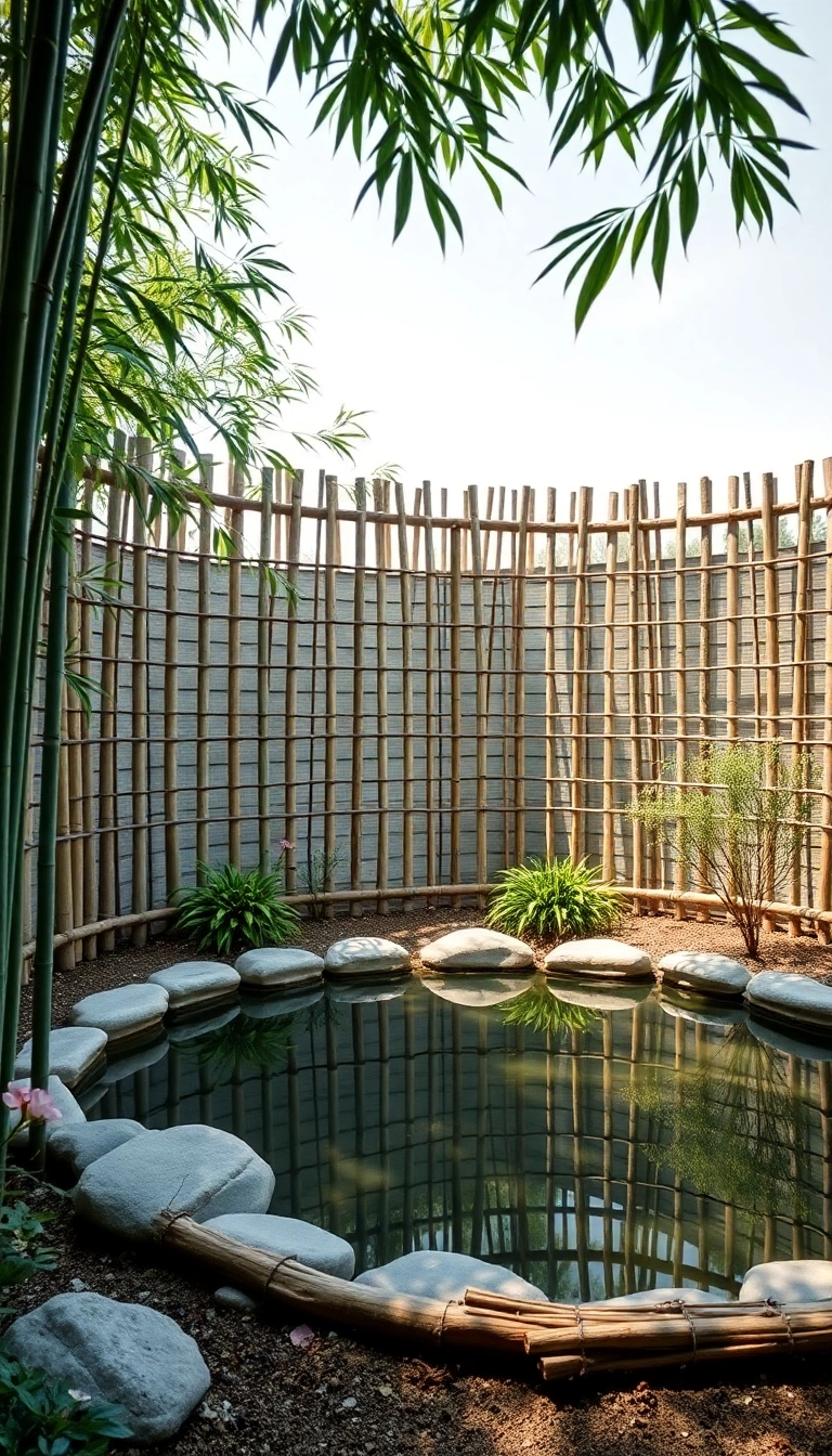 22 Stunning Zen Garden Designs Inspired by Traditional Japanese Aesthetics (You'll Be Amazed by #11!) - 13. Bamboo Elements