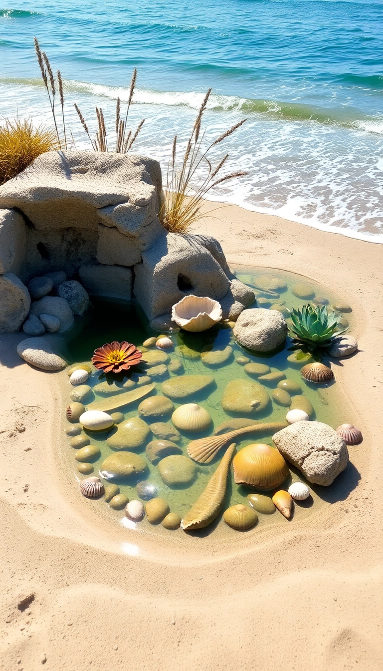 21 Gorgeous Water Garden Designs That Will Leave You in Awe (and Tips on Maintenance) - 11. Coastal Inspired Water Garden