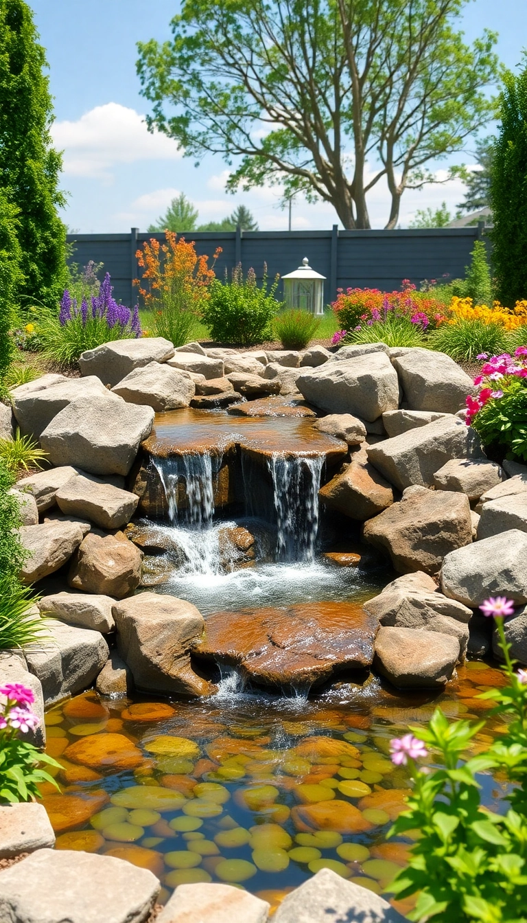 21 Gorgeous Water Garden Designs That Will Leave You in Awe (and Tips on Maintenance) - 9. Pondless Water Features