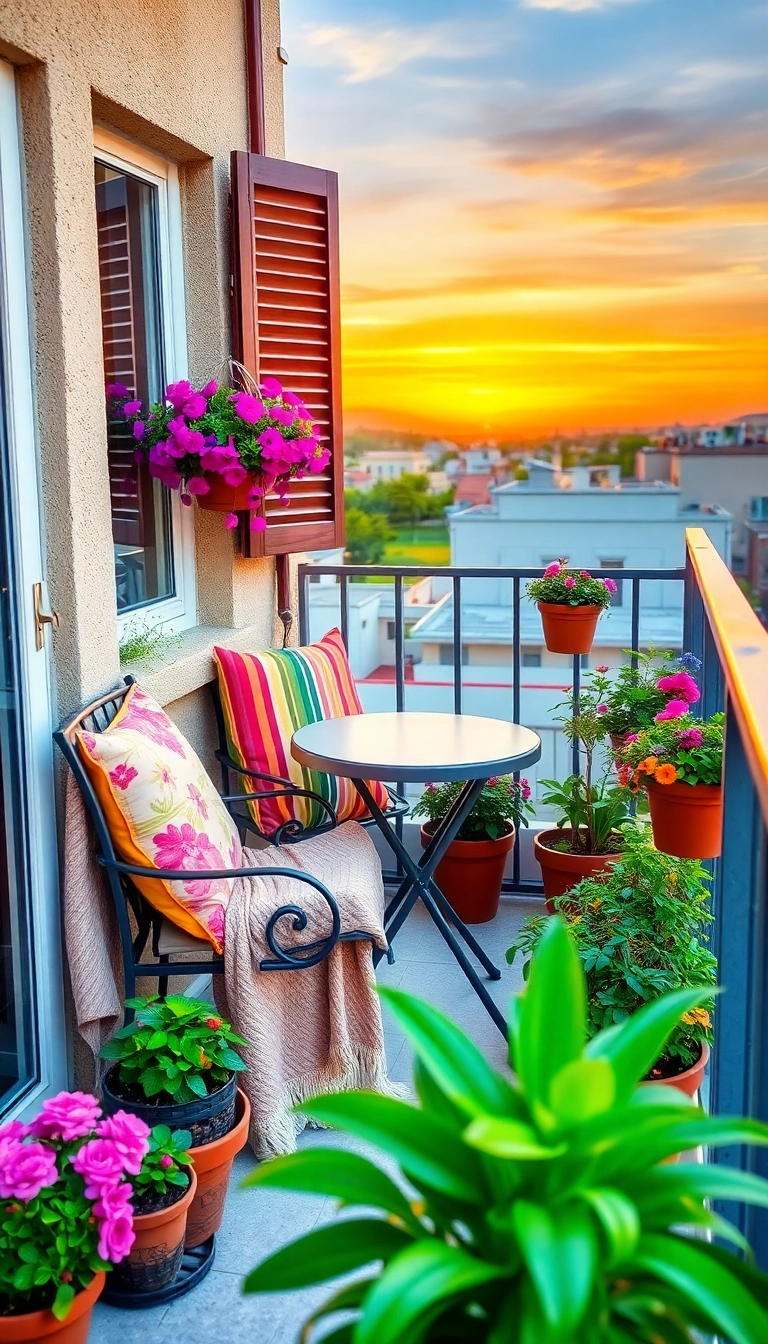 23 Balcony Garden Ideas That Will Transform Your Tiny Space into a Green Paradise! - 3. Cozy Seating Nook