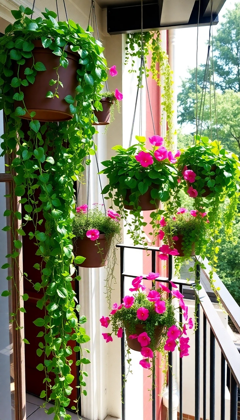 23 Balcony Garden Ideas That Will Transform Your Tiny Space into a Green Paradise! - 5. Hanging Planters