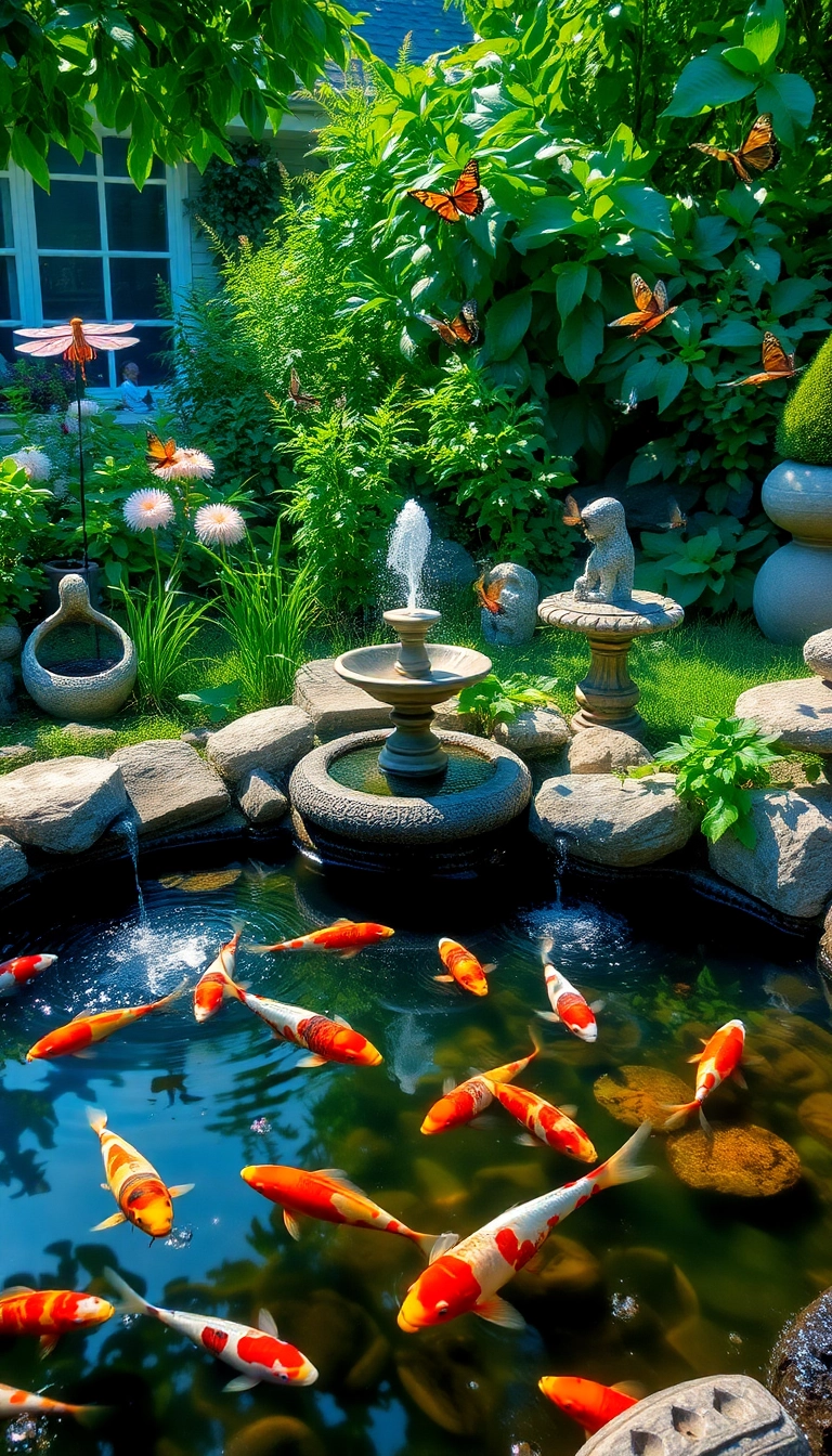 12 Enchanting Cottage Garden Designs That Will Make You Want to Dig In! - 6. Water Feature Wonderland