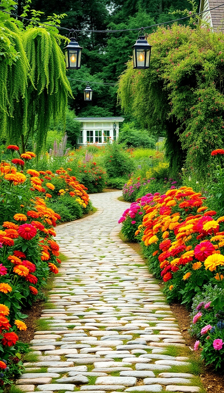 12 Enchanting Cottage Garden Designs That Will Make You Want to Dig In! - 11. The Colorful Cottage Garden Pathway