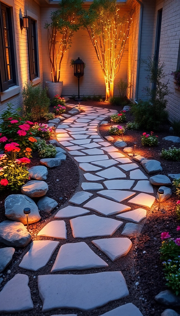 21 Gorgeous Small Courtyard Garden Decor Ideas You’ll Fall in Love With! - 3. Decorative Pathways