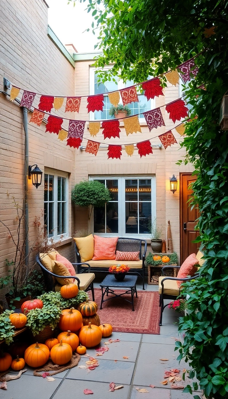 21 Gorgeous Small Courtyard Garden Decor Ideas You’ll Fall in Love With! - 12. Seasonal Decor