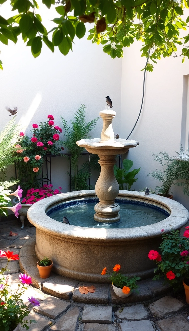 21 Gorgeous Small Courtyard Garden Decor Ideas You’ll Fall in Love With! - 11. Water Features