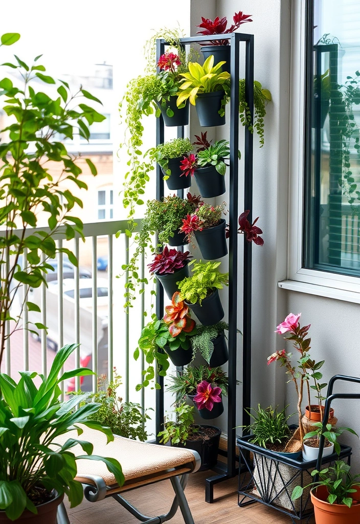 21 Small Garden Ideas That Will Transform Your Tiny Space into a Green Oasis! - 6. Vertical Planter Stands