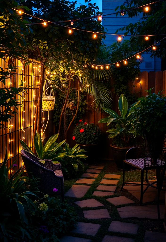 21 Small Garden Ideas That Will Transform Your Tiny Space into a Green Oasis! - 12. Garden Lighting