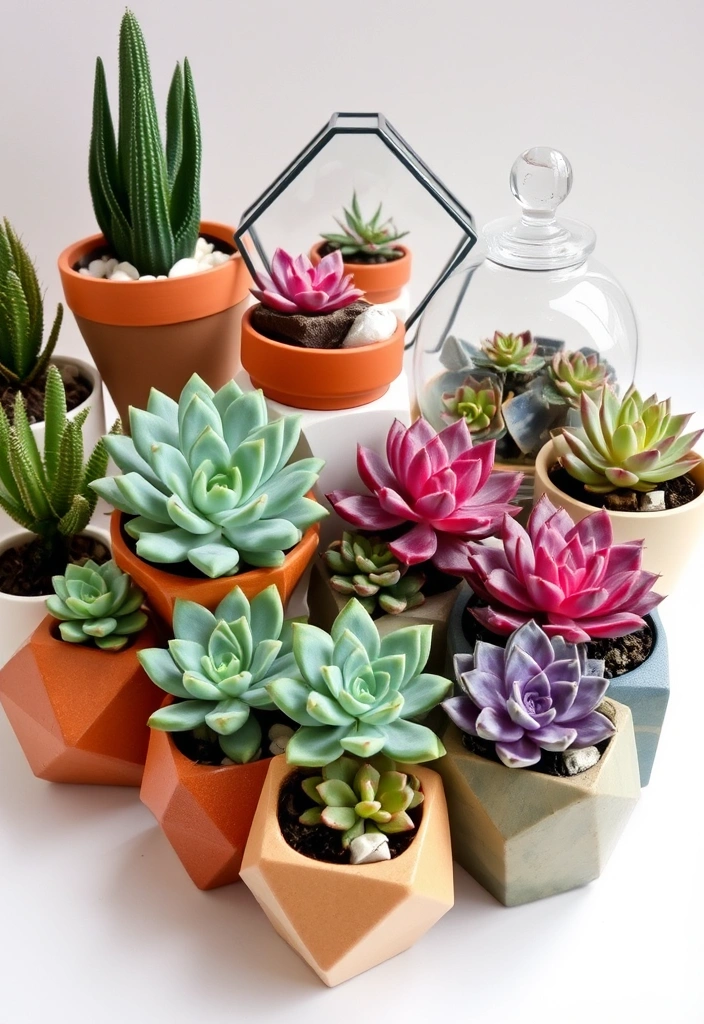 21 Small Garden Ideas That Will Transform Your Tiny Space into a Green Oasis! - 8. Succulent Displays