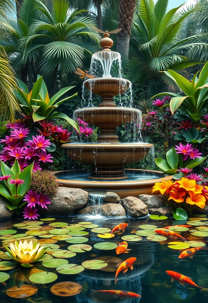 21 Tropical Garden Design Ideas to Transform Your Outdoor Oasis (You Won't Believe #12!) - 2. Water Features and Fountains