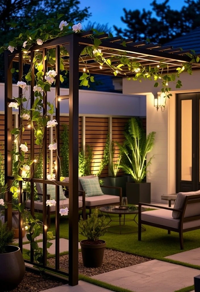 21 Garden Trellis Ideas That Will Transform Your Outdoor Space Forever! - 2. Elegant Metal Trellis