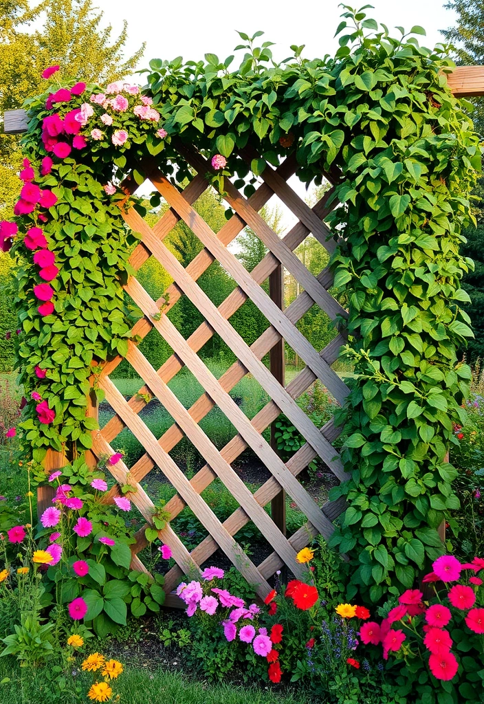 21 Garden Trellis Ideas That Will Transform Your Outdoor Space Forever! - 21. Lattice Trellis