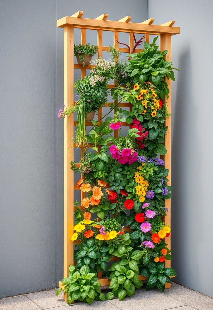 21 Garden Trellis Ideas That Will Transform Your Outdoor Space Forever! - 4. Vertical Garden Trellis