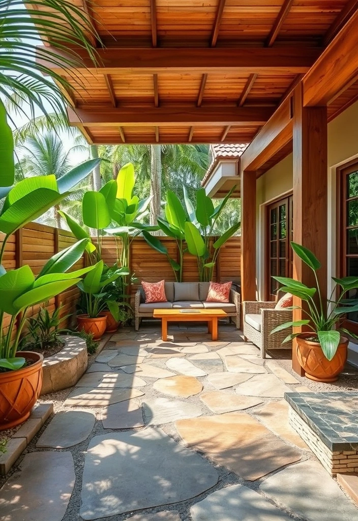 21 Tropical Garden Design Ideas to Transform Your Outdoor Oasis (You Won't Believe #12!) - 12. Nature-Inspired Hardscaping