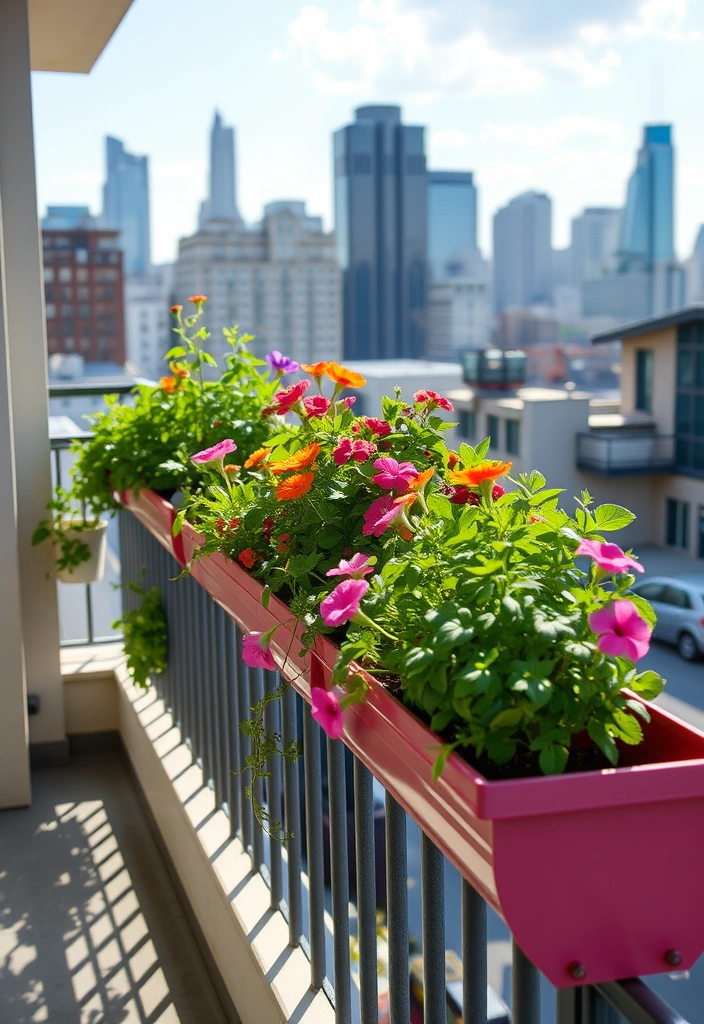 21 Small Balcony Garden Ideas That Will Transform Your Outdoor Space (You Won't Believe #10!) - 4. Balcony Rail Planters