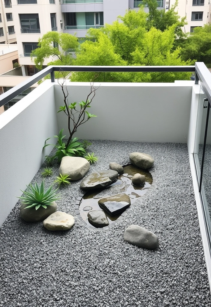 21 Small Balcony Garden Ideas That Will Transform Your Outdoor Space (You Won't Believe #10!) - 7. Minimalist Zen Garden