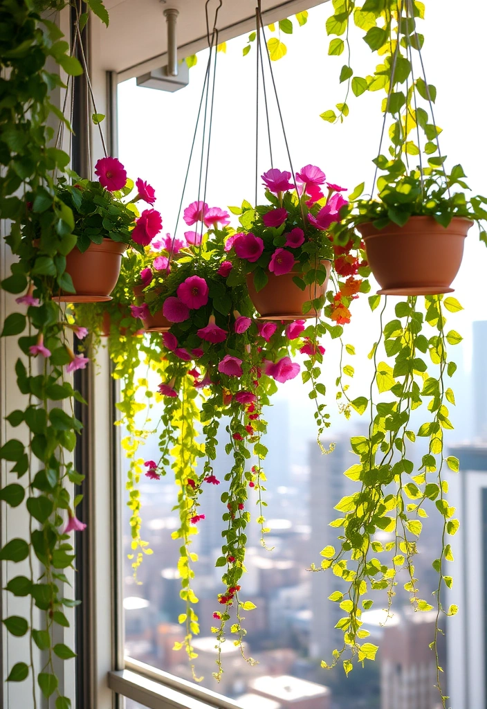 21 Small Balcony Garden Ideas That Will Transform Your Outdoor Space (You Won't Believe #10!) - 5. Hanging Garden Paradise