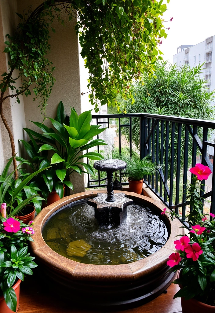 21 Small Balcony Garden Ideas That Will Transform Your Outdoor Space (You Won't Believe #10!) - 21. Relaxing Water Features