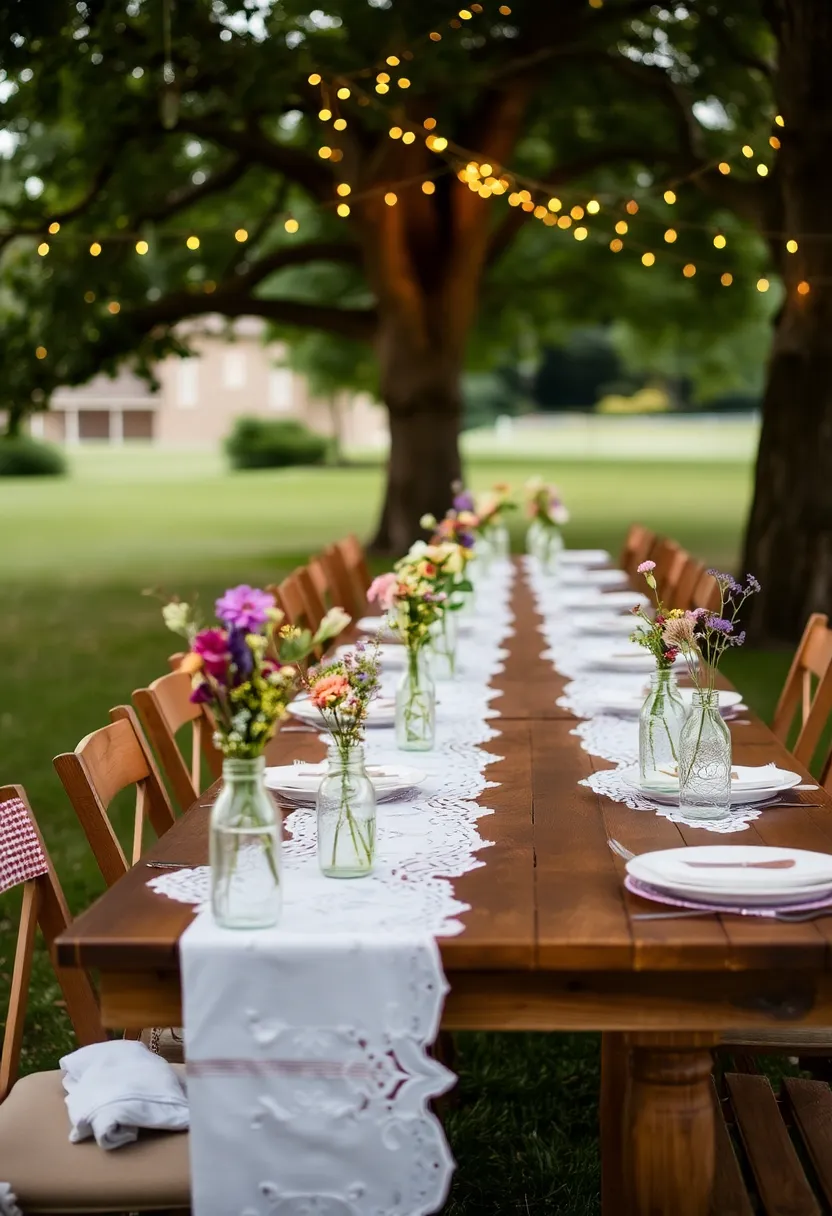 21 Enchanting Country Garden Weddings You'll Want to Steal Ideas From! - 2. Rustic Table Settings