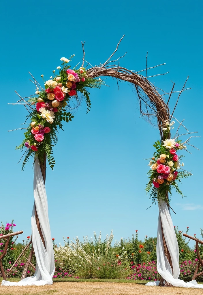 21 Enchanting Country Garden Weddings You'll Want to Steal Ideas From! - 6. Whimsical Ceremony Arches