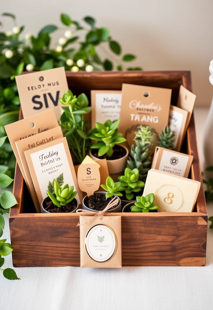 21 Enchanting Country Garden Weddings You'll Want to Steal Ideas From! - 8. Eco-Friendly Favors