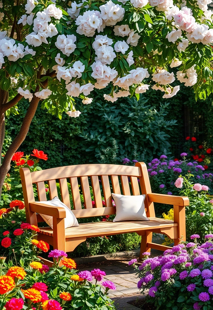 21 Garden Ideas for Your Backyard That Will Transform Your Outdoor Space! - 8. Garden Benches: A Restful Retreat